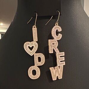 Leith Gold and Silver 'I Heart Crew' Earrings